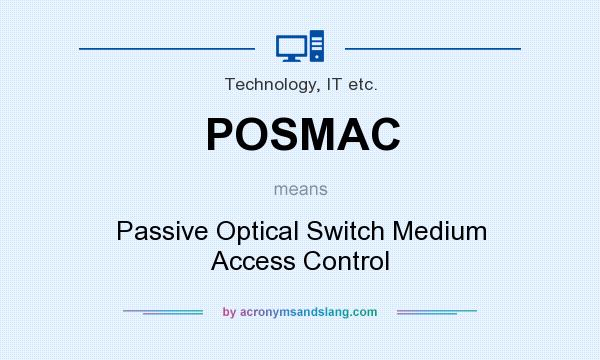 What does POSMAC mean? It stands for Passive Optical Switch Medium Access Control