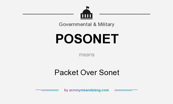 What does POSONET mean? It stands for Packet Over Sonet