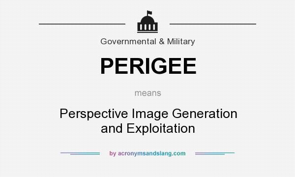 What does PERIGEE mean? It stands for Perspective Image Generation and Exploitation