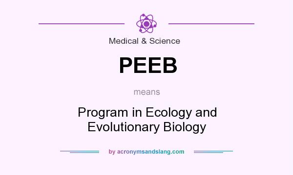 What does PEEB mean? It stands for Program in Ecology and Evolutionary Biology