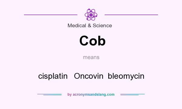 What does Cob mean? It stands for cisplatin   Oncovin  bleomycin