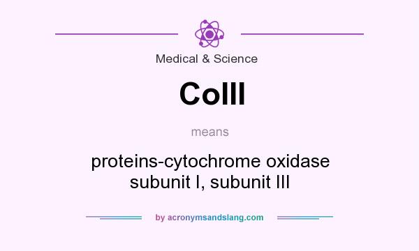What does CoIII mean? It stands for proteins-cytochrome oxidase subunit I, subunit III