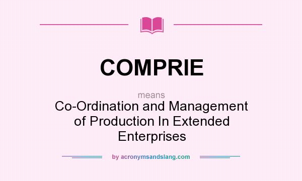 What does COMPRIE mean? It stands for Co-Ordination and Management of Production In Extended Enterprises