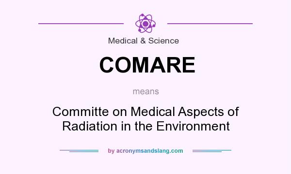 What does COMARE mean? It stands for Committe on Medical Aspects of Radiation in the Environment
