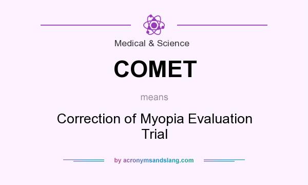 What does COMET mean? It stands for Correction of Myopia Evaluation Trial