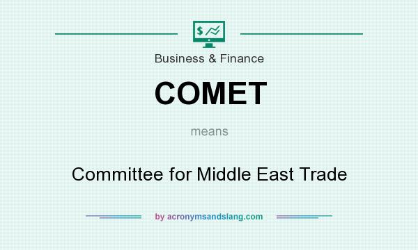 What does COMET mean? It stands for Committee for Middle East Trade