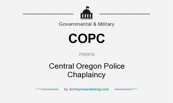 What does COPC mean? It stands for Central Oregon Police Chaplaincy