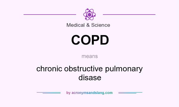 What does COPD mean? It stands for chronic obstructive pulmonary disase