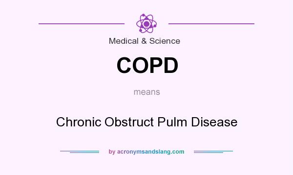 What does COPD mean? It stands for Chronic Obstruct Pulm Disease