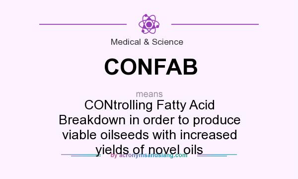 What does CONFAB mean? It stands for CONtrolling Fatty Acid Breakdown in order to produce viable oilseeds with increased yields of novel oils
