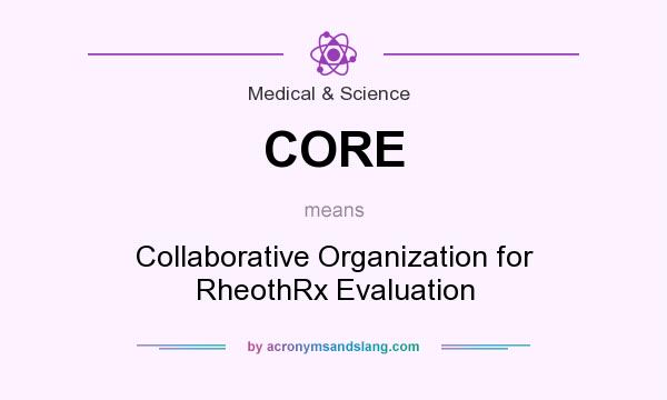 What does CORE mean? It stands for Collaborative Organization for RheothRx Evaluation