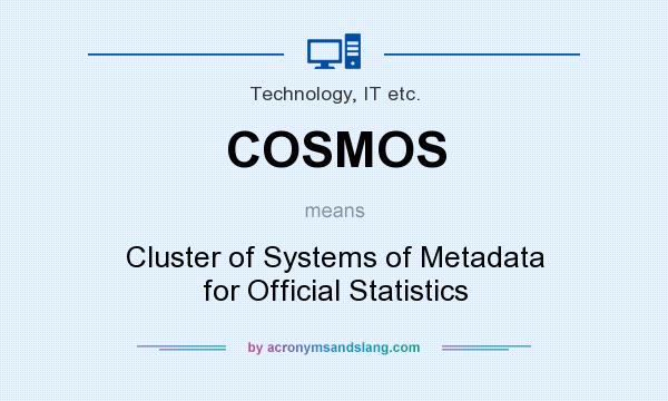 What does COSMOS mean? It stands for Cluster of Systems of Metadata for Official Statistics