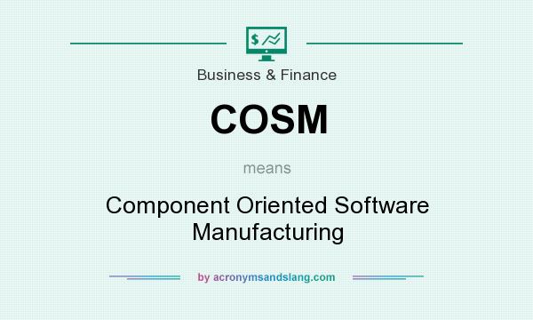 What does COSM mean? It stands for Component Oriented Software Manufacturing