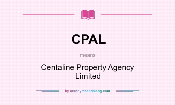 What does CPAL mean? It stands for Centaline Property Agency Limited