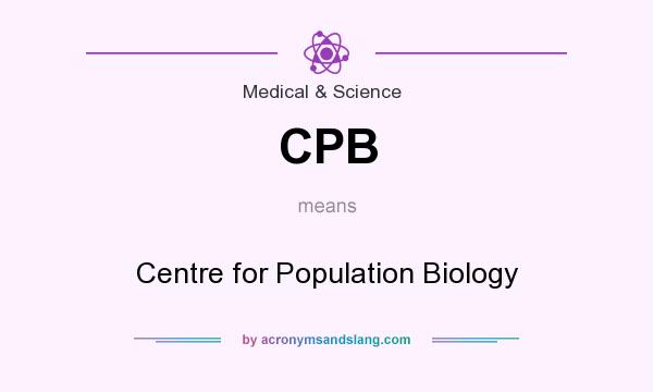 What does CPB mean? It stands for Centre for Population Biology
