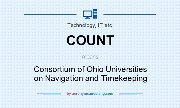 What does COUNT mean? It stands for Consortium of Ohio Universities on Navigation and Timekeeping