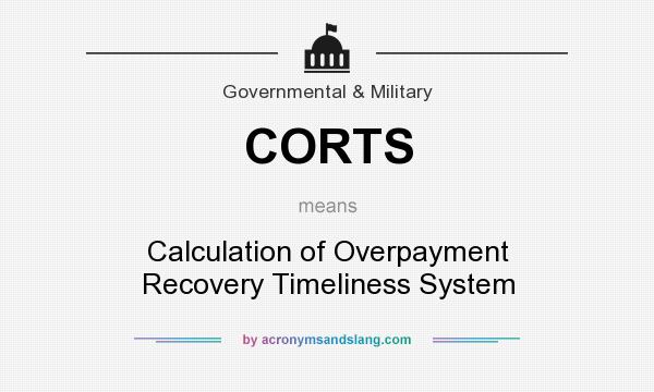 What does CORTS mean? It stands for Calculation of Overpayment Recovery Timeliness System