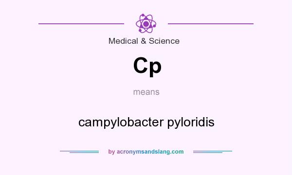 What does Cp mean? It stands for campylobacter pyloridis