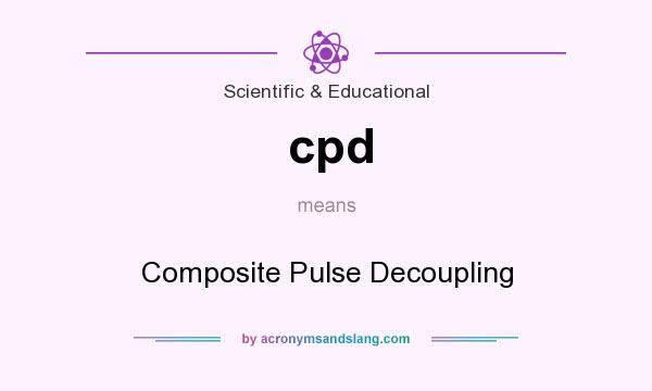 What does cpd mean? It stands for Composite Pulse Decoupling