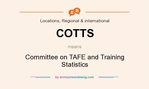 What does COTTS mean? It stands for Committee on TAFE and Training Statistics
