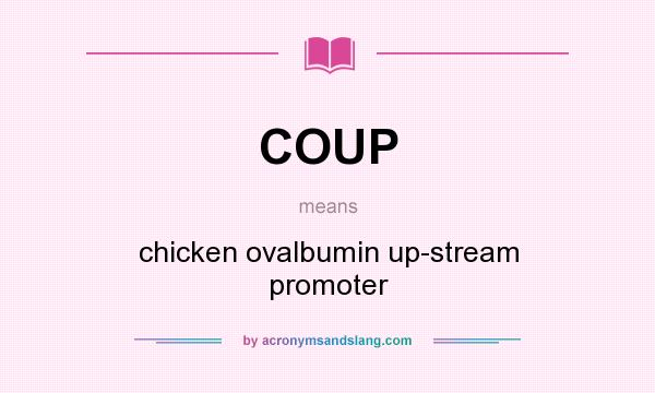 What does COUP mean? It stands for chicken ovalbumin up-stream promoter