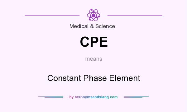 What does CPE mean? It stands for Constant Phase Element