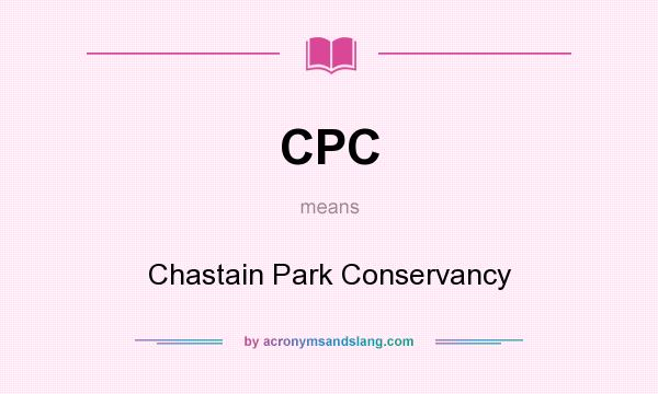 What does CPC mean? It stands for Chastain Park Conservancy