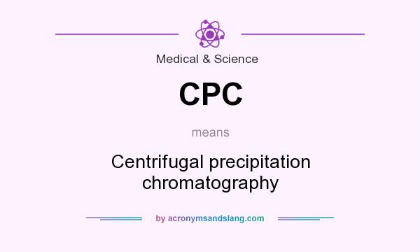 What does CPC mean? It stands for Centrifugal precipitation chromatography