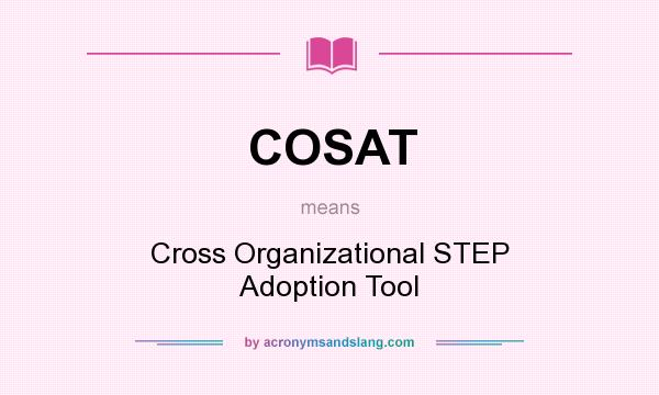 What does COSAT mean? It stands for Cross Organizational STEP Adoption Tool
