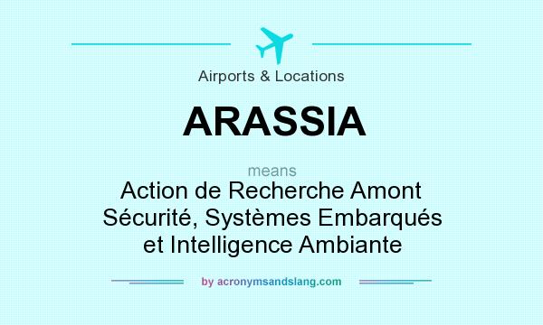 What does ARASSIA mean? It stands for Action de Recherche Amont Sécurité, Systèmes Embarqués et Intelligence Ambiante