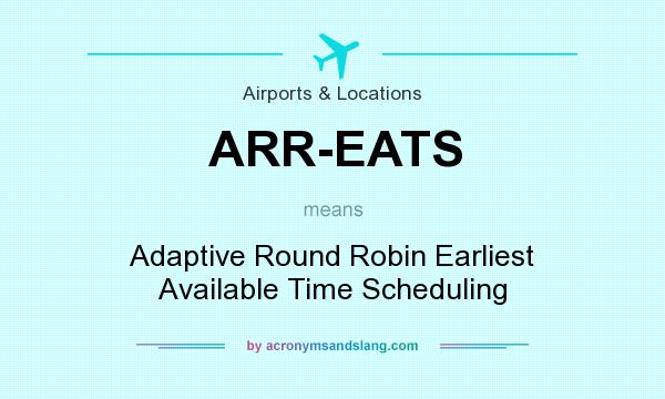 What does ARR-EATS mean? It stands for Adaptive Round Robin Earliest Available Time Scheduling