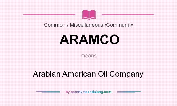 Aramco meaning