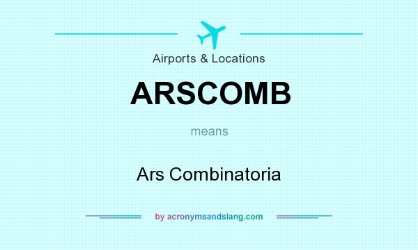 What does ARSCOMB mean? It stands for Ars Combinatoria