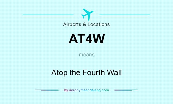 What does AT4W mean? It stands for Atop the Fourth Wall