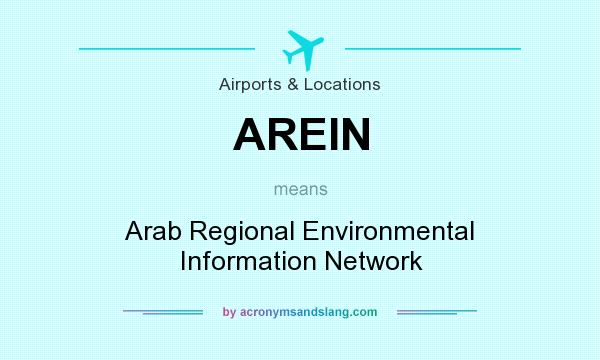 What does AREIN mean? It stands for Arab Regional Environmental Information Network