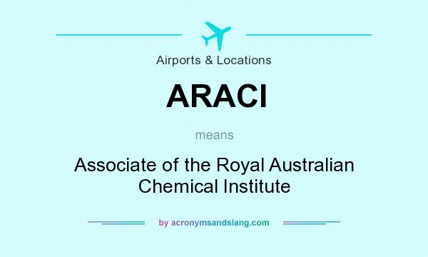 What does ARACI mean? It stands for Associate of the Royal Australian Chemical Institute