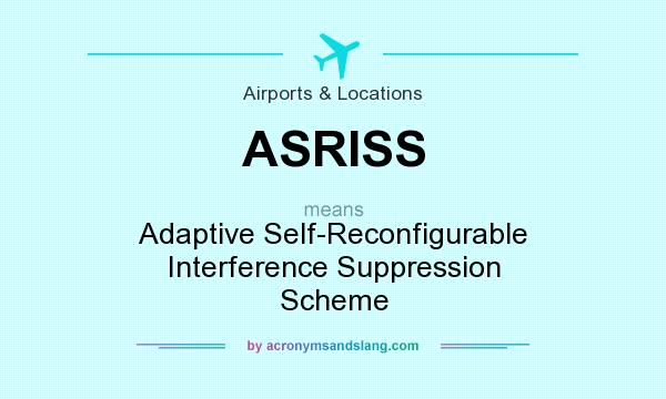 What does ASRISS mean? It stands for Adaptive Self-Reconfigurable Interference Suppression Scheme