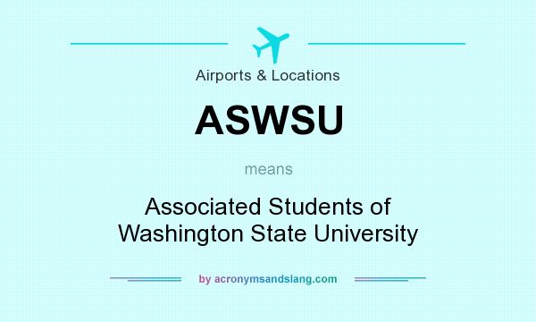 What does ASWSU mean? It stands for Associated Students of Washington State University