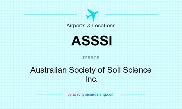 What does ASSSI mean? It stands for Australian Society of Soil Science Inc.
