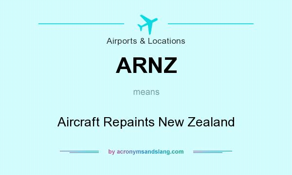 What does ARNZ mean? It stands for Aircraft Repaints New Zealand