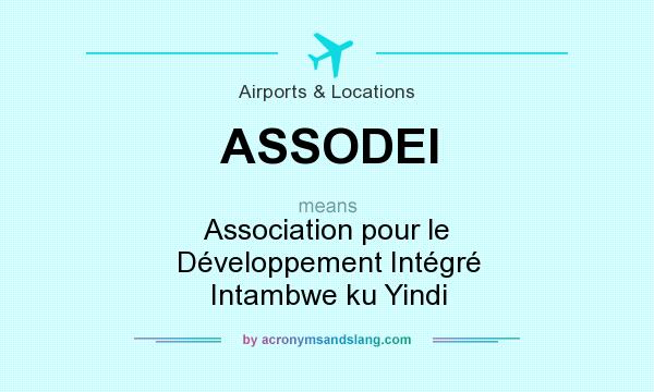 What does ASSODEI mean? It stands for Association pour le Développement Intégré Intambwe ku Yindi