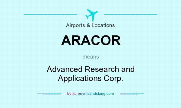 What does ARACOR mean? It stands for Advanced Research and Applications Corp.