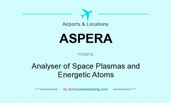 What does ASPERA mean? It stands for Analyser of Space Plasmas and Energetic Atoms