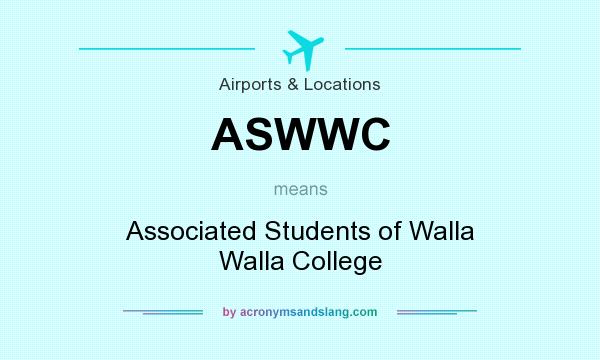 What does ASWWC mean? It stands for Associated Students of Walla Walla College