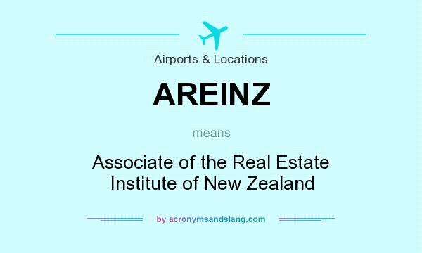 What does AREINZ mean? It stands for Associate of the Real Estate Institute of New Zealand