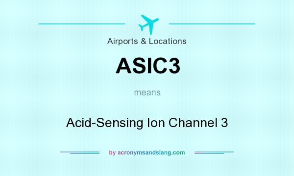 What does ASIC3 mean? It stands for Acid-Sensing Ion Channel 3
