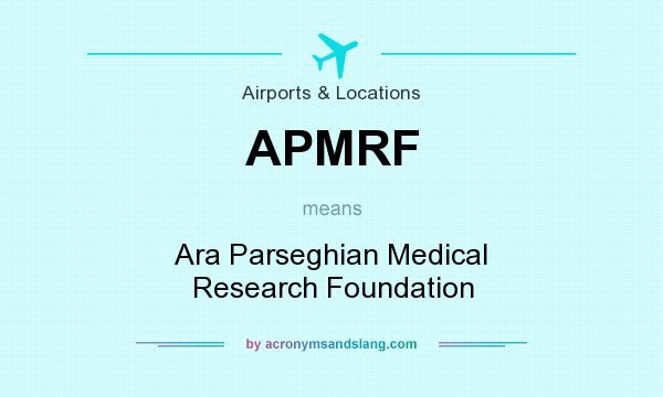 What does APMRF mean? It stands for Ara Parseghian Medical Research Foundation