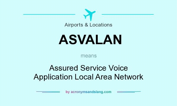 What does ASVALAN mean? It stands for Assured Service Voice Application Local Area Network