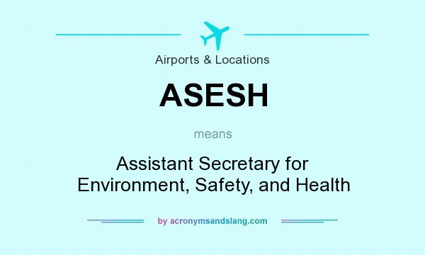 What does ASESH mean? It stands for Assistant Secretary for Environment, Safety, and Health
