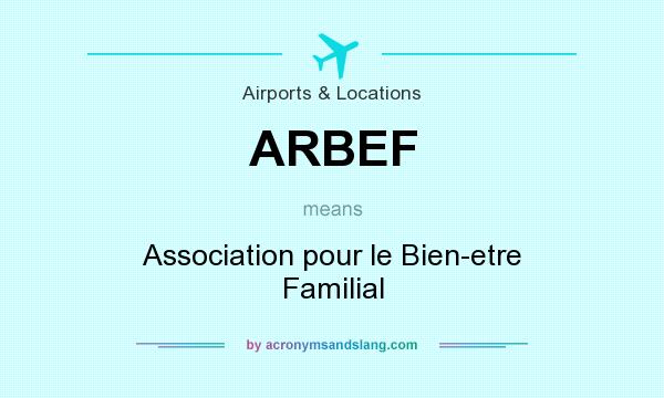 What does ARBEF mean? It stands for Association pour le Bien-etre Familial